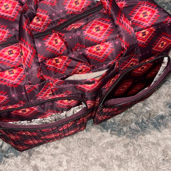 Lug x Mary DeAngelis Classic Duffel w/ Crossbody Strap-Drifter~Honeycomb Multi - Picture 8 of 12